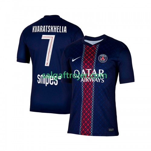 Paris Saint-Germain PSG Khvicha Kvaratskhelia 7 Fodboldtrøjer Hjemmebanesæt 2025/26 Kort ærmer Paris Saint-Germain PSG Khvicha Kvaratskhelia 7 Fodboldtrøjer Hjemmebanesæt 2025/26 Kort ærmer